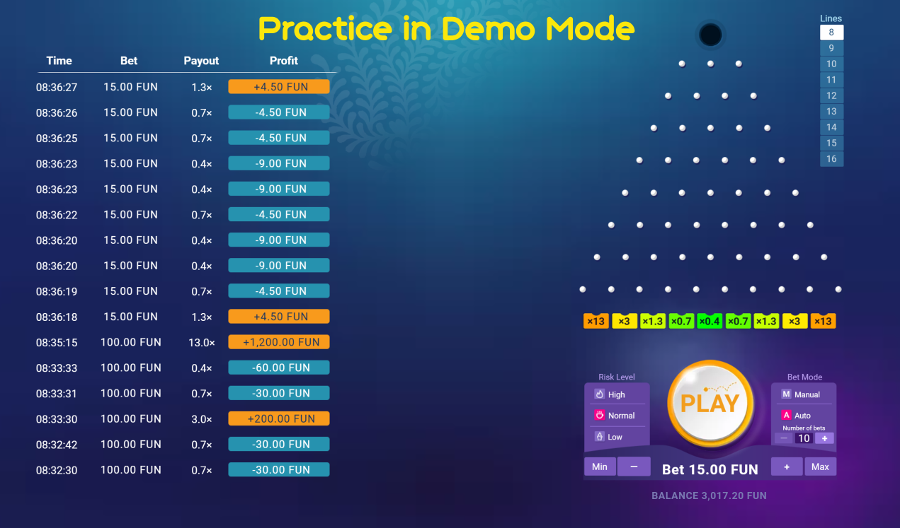 plinko Practice in Demo Mode